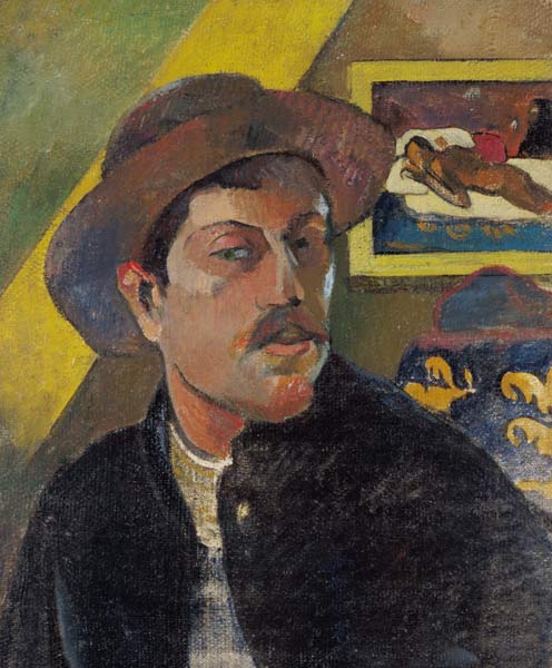 Selbstbildnis mit Manao Tupa von Paul Gauguin