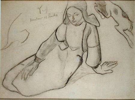 Seated Breton Woman von Paul Gauguin