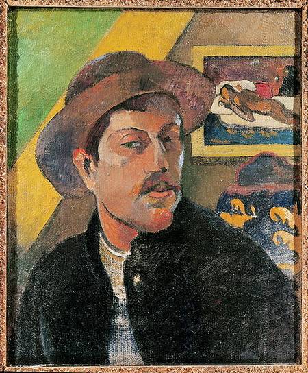 Self Portrait in a Hat von Paul Gauguin