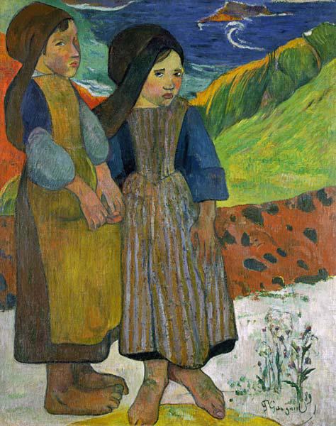 Two Breton Girls by the Sea 1889