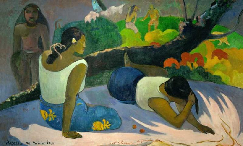 Vergnügungen des bösen Geistes (Arearea no vareua ino) von Paul Gauguin