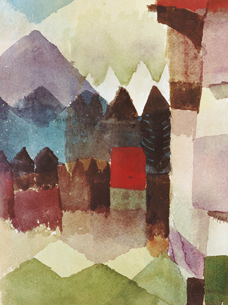 Föhn im Marc`schen Garten von Paul Klee