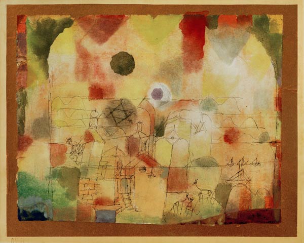Kosmisch durchdrungene Landschaft, von Paul Klee