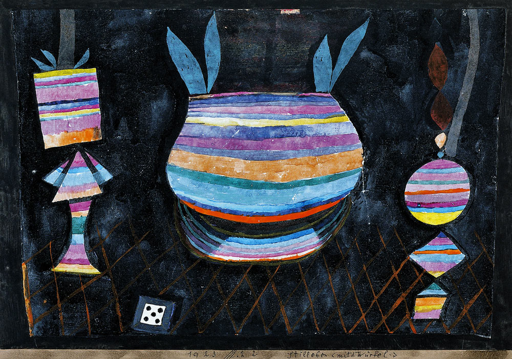 Stillleben mit Würfel von Paul Klee
