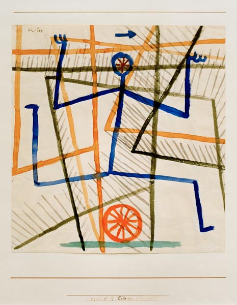 Eile ohne Ruecksicht, 1935, von Paul Klee
