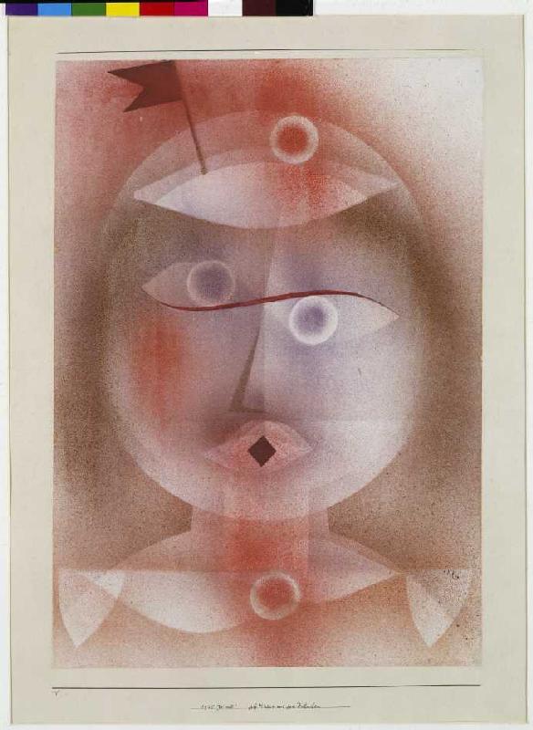 Maske mit Fähnchen von Paul Klee