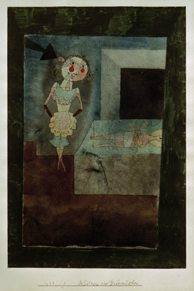 Selbstmord eines Stubenmaedchens, von Paul Klee