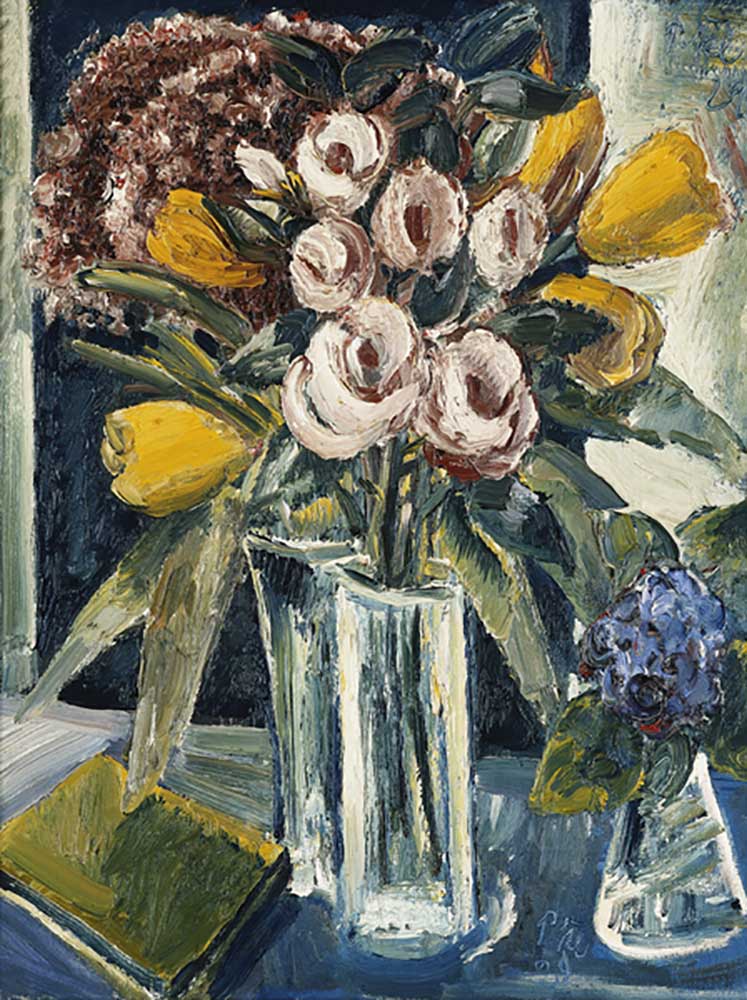 Stillleben mit Blumen; Stilleben mit Blumen, 1929 von Paul Kleinschmidt
