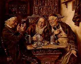 Drei fröhliche Zecher in einer altdeutschen Stube von Paul Martin