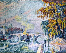 Pont Royal in Paris im Herbst. von Paul Signac