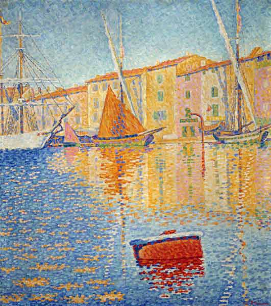 The Red Buoy, Saint Tropez, 1895 (oil on canvas) von Paul Signac