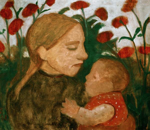 Mädchen mit Kind von Paula Modersohn-Becker