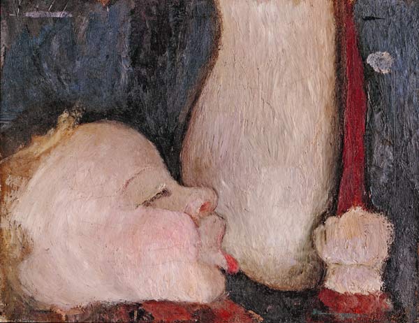 Säugling an der Brust von Paula Modersohn-Becker
