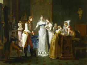 Marie Louise nimmt Abschied von ihrer Familie am 13. März 1812