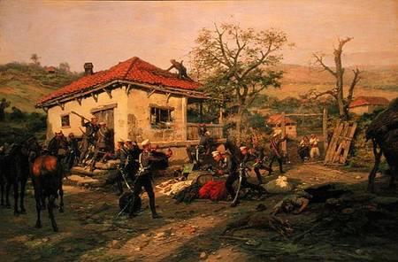 A Scene from the Russian-Turkish War in 1876-77 von Pawel Kowalewsky