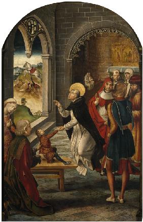 Die Auferweckung eines zu Tode gestürzten Jungen durch den heiligen Dominikus