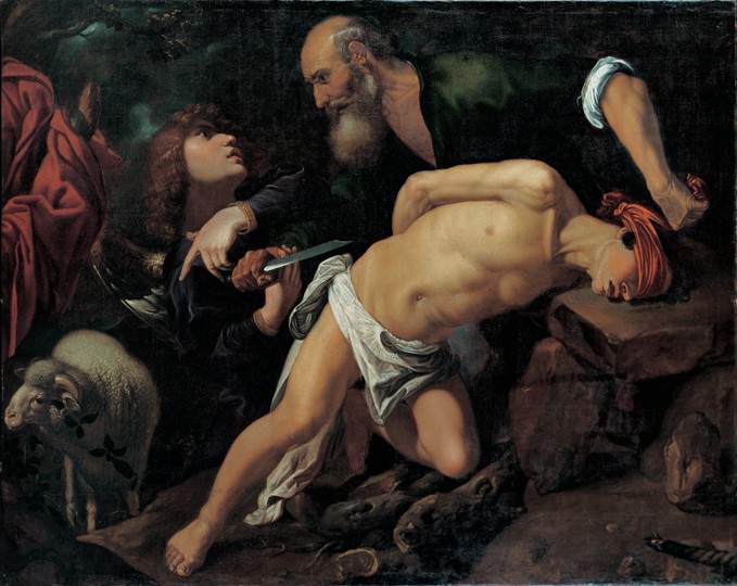 Abraham opfert Isaak von Pedro Orrente