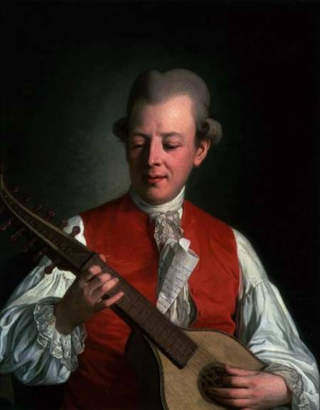Portrait of the poet Carl Mikael Bellman (1740-95) von Per Krafft