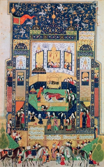 The Death of Shirin, illustration to ''Khosro and Shirin'' Elias Nezami (1140-1209), 1504 (gouache & von Persian School