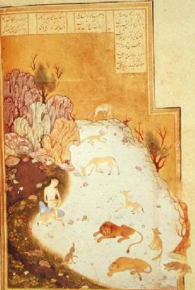 Or 2590 Majnun in the Desert, from the story of 'Layla and Majnun' by Nizami