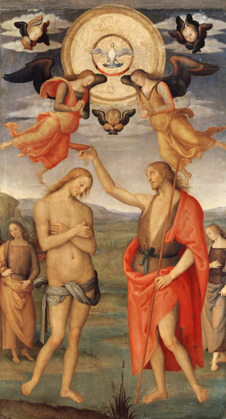 Perugino / Baptism of Christ / C15th von Perugino (eigentl. Pierto di Cristoforo Vanucci)