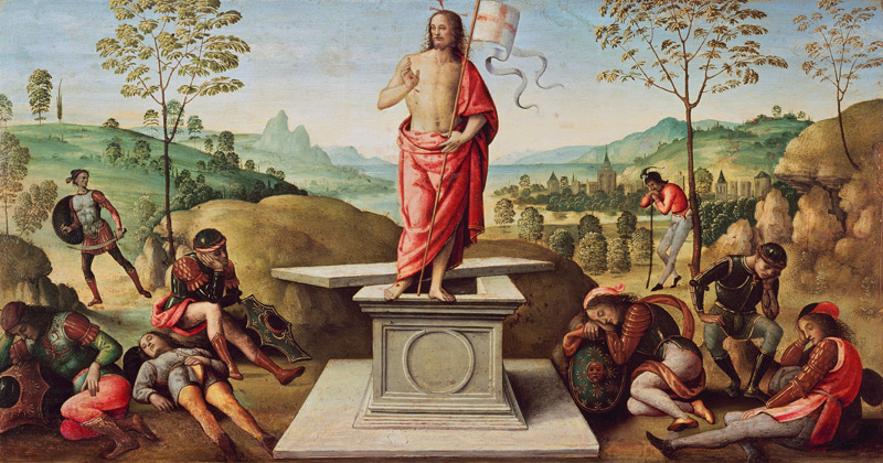 Die Auferstehung Jesu. von Perugino (eigentl. Pierto di Cristoforo Vanucci)