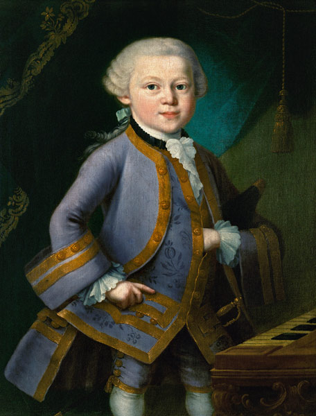 Wolfgang Amadeus Mozart (1756-91) von Peter Anton Lorenzoni