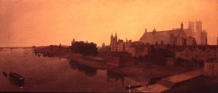Westminster Abbey and Hall and Old Houses of Parliament von Peter de Wint