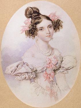 Bildnis des Fräulein Sollogub. um 1830