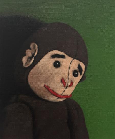 Monkey Portrait on Green 2005