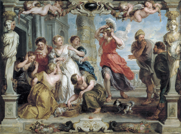 Odysseus entdeckt Achilles unter den Töchtern des Lykomedes von Peter Paul Rubens