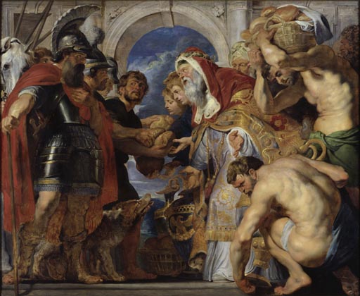 Die Begegnung von Abraham und Melchisedech von Peter Paul Rubens