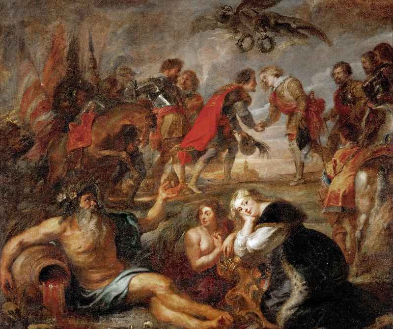 Begegnung König Ferdinands von Ungarn mit dem Kardinalinfanten Ferdinand vor der Schlacht bei Nördli von Peter Paul Rubens