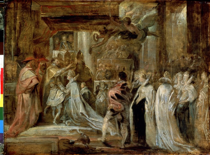 Die Krönung Marias von Medici von Peter Paul Rubens