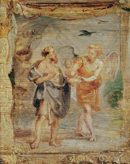 Elijah Receiving Bread and Water from an Angel, c.1626-28 von Peter Paul Rubens