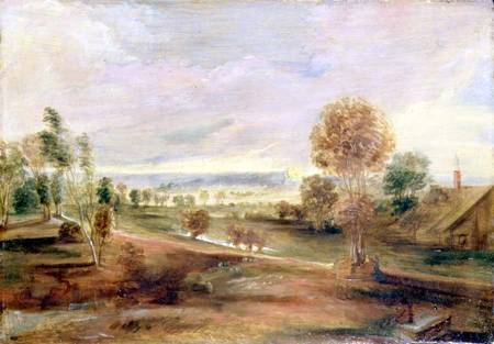 Landscape with Farm Buildings: Sunset von Peter Paul Rubens
