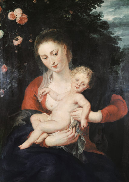 Madonna with forget-me-not / Rubens von Peter Paul Rubens