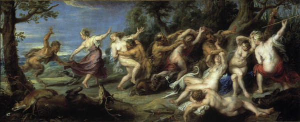 Rubens / Nymphs of Diana & Satyrs von Peter Paul Rubens