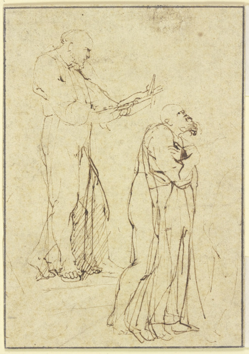 Studienblatt: zwei männliche Figuren von Peter Paul Rubens
