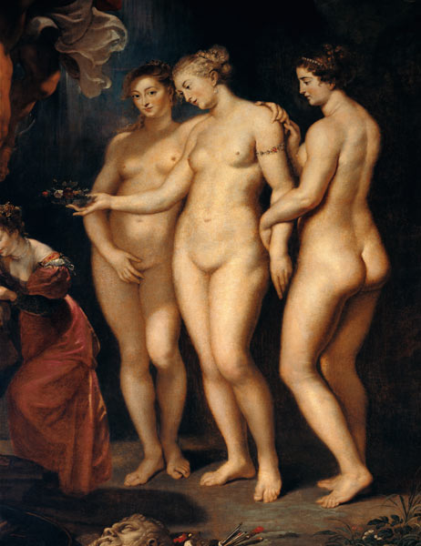 The Medici Cycle: Education of Marie de Medici, detail of the Three Graces von Peter Paul Rubens