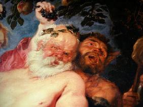 Drunken Silenus Supported by Satyrs, c.1620 (oil on canvas) (detail of 259760) 1710