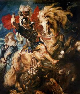 Der hl. Georg im Kampf mit dem Drachen. 1606/1610
