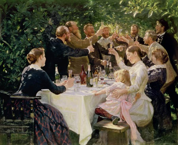 Künstlerfest bei M. u. A. Ancher von Peder Severin Krøyer