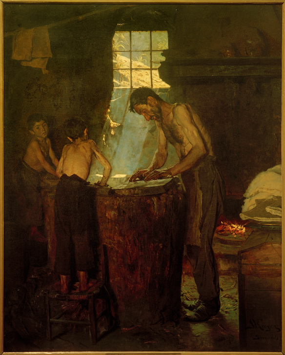 Italienische Dorfhutmacher. Sora von Peder Severin Krøyer