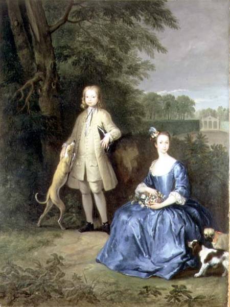 Portrait of Master Edward and Miss Mary Macro von Peter Tillemans