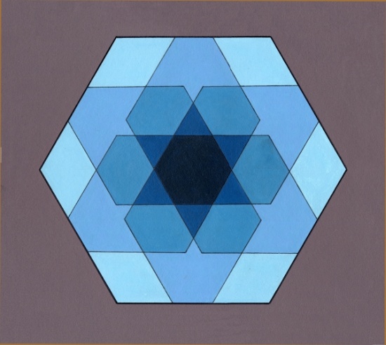 Overlaying Hexagons, 2009 von Peter Hugo  McClure