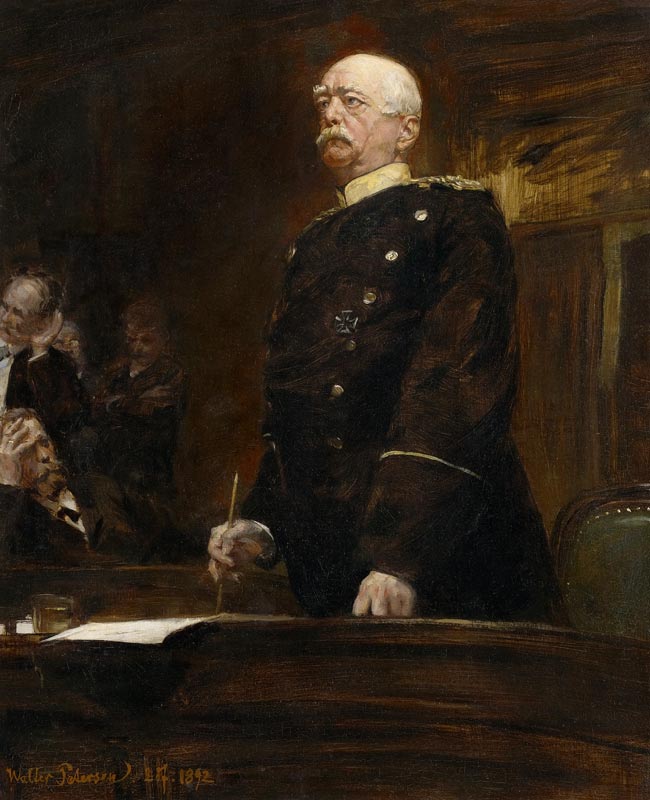 Porträt Fürst Bismarck im Reichstag von Walter Petersen