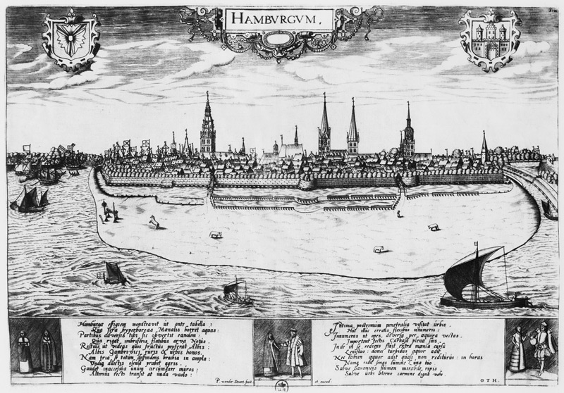 View of Hamburg von Peter van der Doort