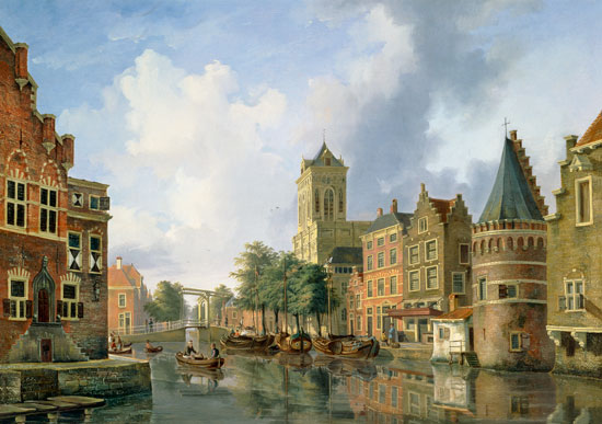 Amsterdam Street Scene von Petrus Beretta
