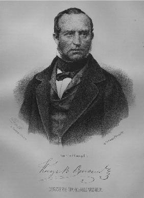 Porträt des Philosopen, Schriststellers und Musikkritikers Fürst Wladimir F. Odoewski (1803-1869) 1865